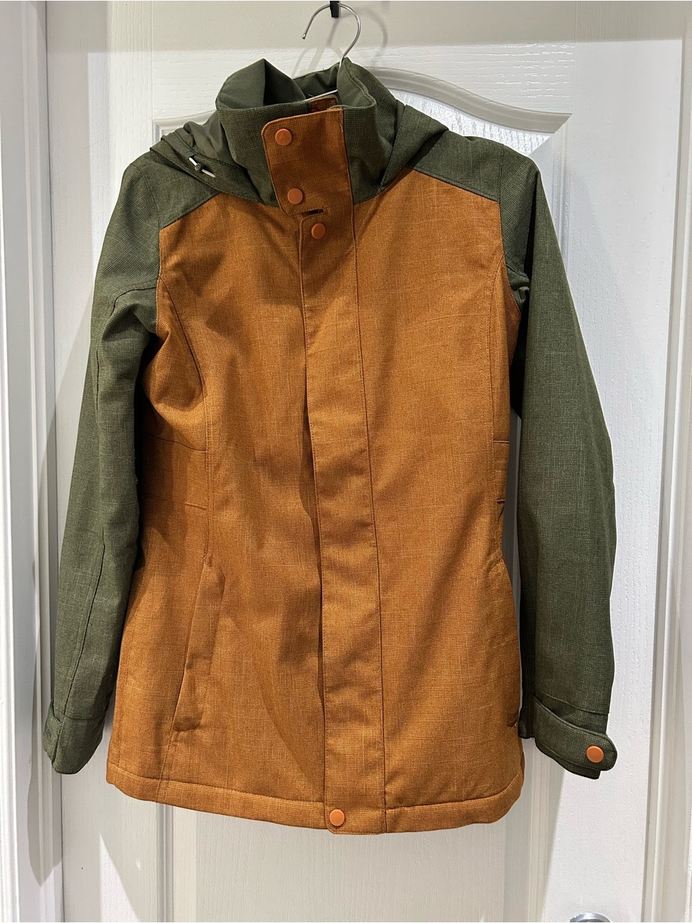 Burton Two-Tone Olive Green & Rust Ski Jacket